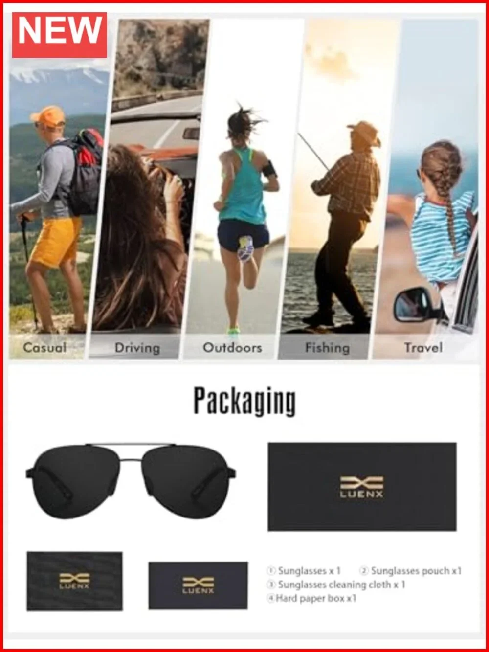Polarized Aviator Sunglasses UV400 Protection Driving Shades Metal Frame